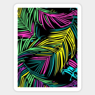 Colorful Abstract Palm Leaf Pattern Sticker